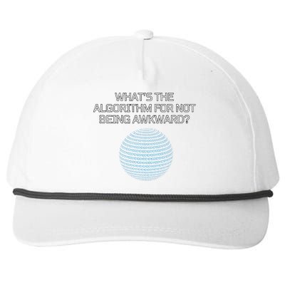 Whats The Algorithm For Not Being Awkward Humor Ai Code Snapback Five-Panel Rope Hat