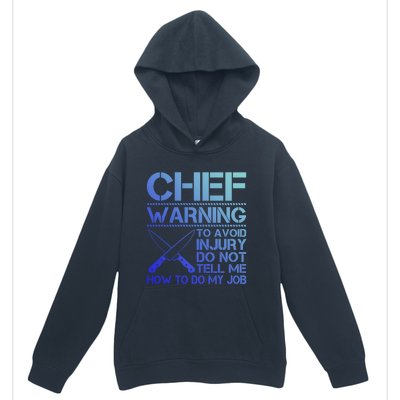 Warning To Avoid Injury Funny Chef Cool Gift Urban Pullover Hoodie