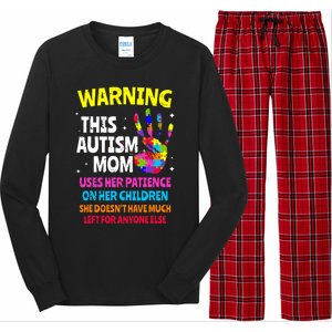 Warning This Autism Mom Patience Awareness Long Sleeve Pajama Set