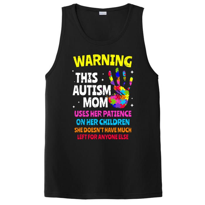 Warning This Autism Mom Patience Awareness PosiCharge Competitor Tank