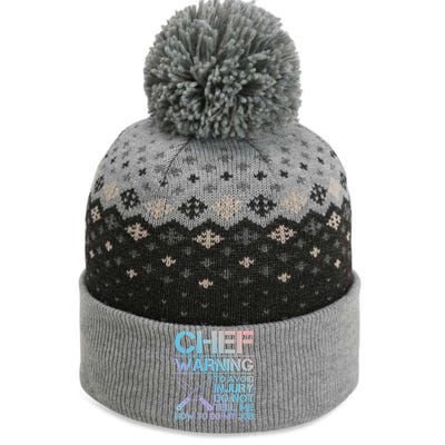 Warning To Avoid Injury Funny Chef Cool Gift The Baniff Cuffed Pom Beanie