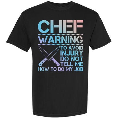 Warning To Avoid Injury Funny Chef Cool Gift Comfort Colors T-Shirt