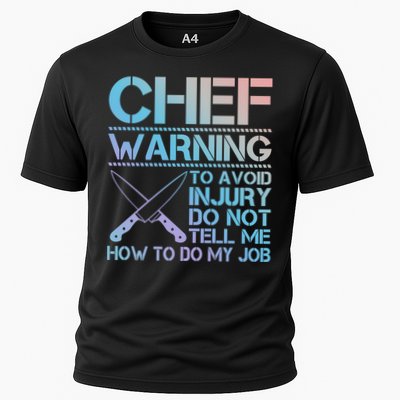 Warning To Avoid Injury Funny Chef Cool Gift Performance Shirt