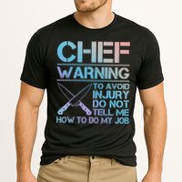 Warning To Avoid Injury Funny Chef Cool Gift Cooling Performance Crew T-Shirt
