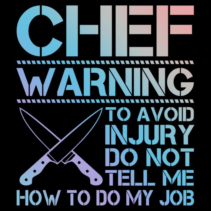 Warning To Avoid Injury Funny Chef Cool Gift Cooling Performance Crew T-Shirt