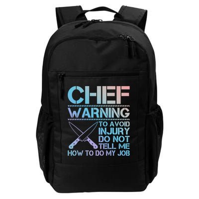 Warning To Avoid Injury Funny Chef Cool Gift Backpack