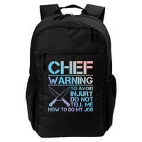 Warning To Avoid Injury Funny Chef Cool Gift Backpack
