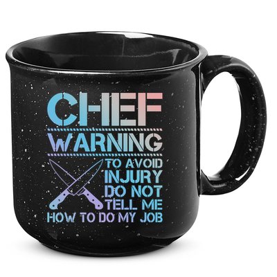 Warning To Avoid Injury Funny Chef Cool Gift 15oz Campfire Ceramic Mug