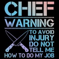 Warning To Avoid Injury Funny Chef Cool Gift Flat Bill Trucker Hat