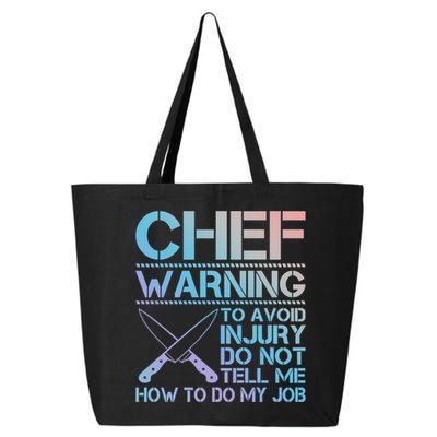 Warning To Avoid Injury Funny Chef Cool Gift 25L Jumbo Tote