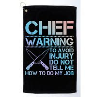 Warning To Avoid Injury Funny Chef Cool Gift Golf Towel