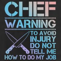 Warning To Avoid Injury Funny Chef Cool Gift Golf Towel