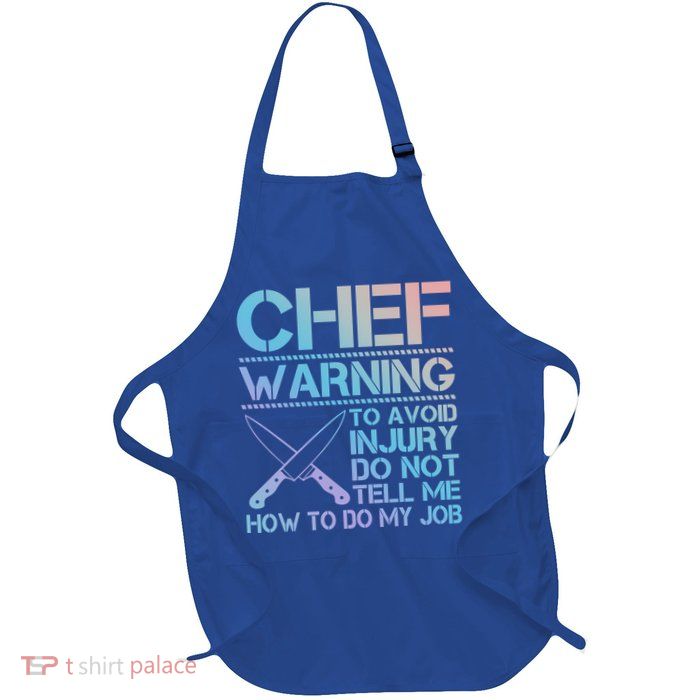 Warning To Avoid Injury Funny Chef Cool Gift Apron