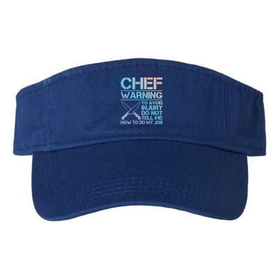 Warning To Avoid Injury Funny Chef Cool Gift Visor