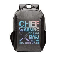 Warning To Avoid Injury Funny Chef Cool Gift Vector Backpack