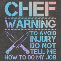 Warning To Avoid Injury Funny Chef Cool Gift Vector Backpack