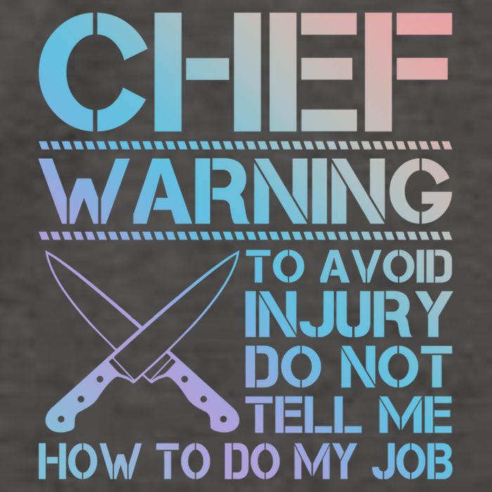 Warning To Avoid Injury Funny Chef Cool Gift Vector Backpack
