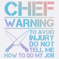Warning To Avoid Injury Funny Chef Cool Gift Garment-Dyed Sweatshirt