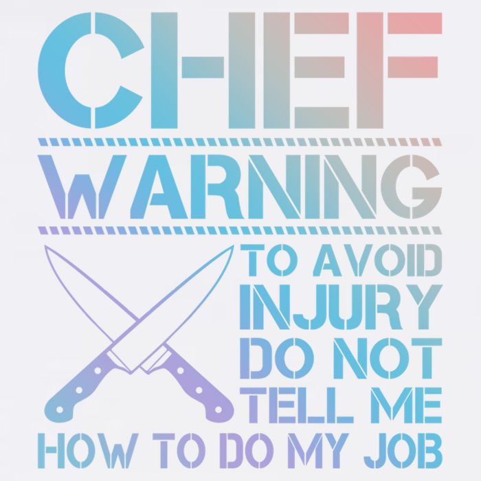 Warning To Avoid Injury Funny Chef Cool Gift Garment-Dyed Sweatshirt