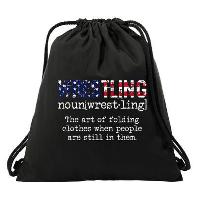 Wrestling The Art Of Folding Clothes With People Still Them Drawstring Bag
