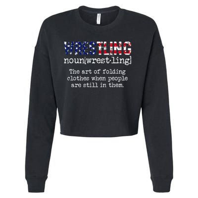 Wrestling The Art Of Folding Clothes With People Still Them Cropped Pullover Crew