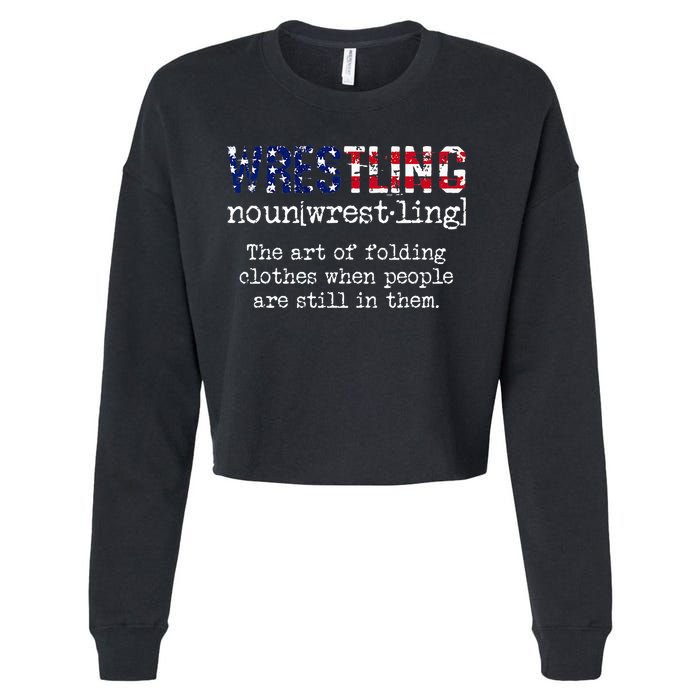Wrestling The Art Of Folding Clothes With People Still Them Cropped Pullover Crew