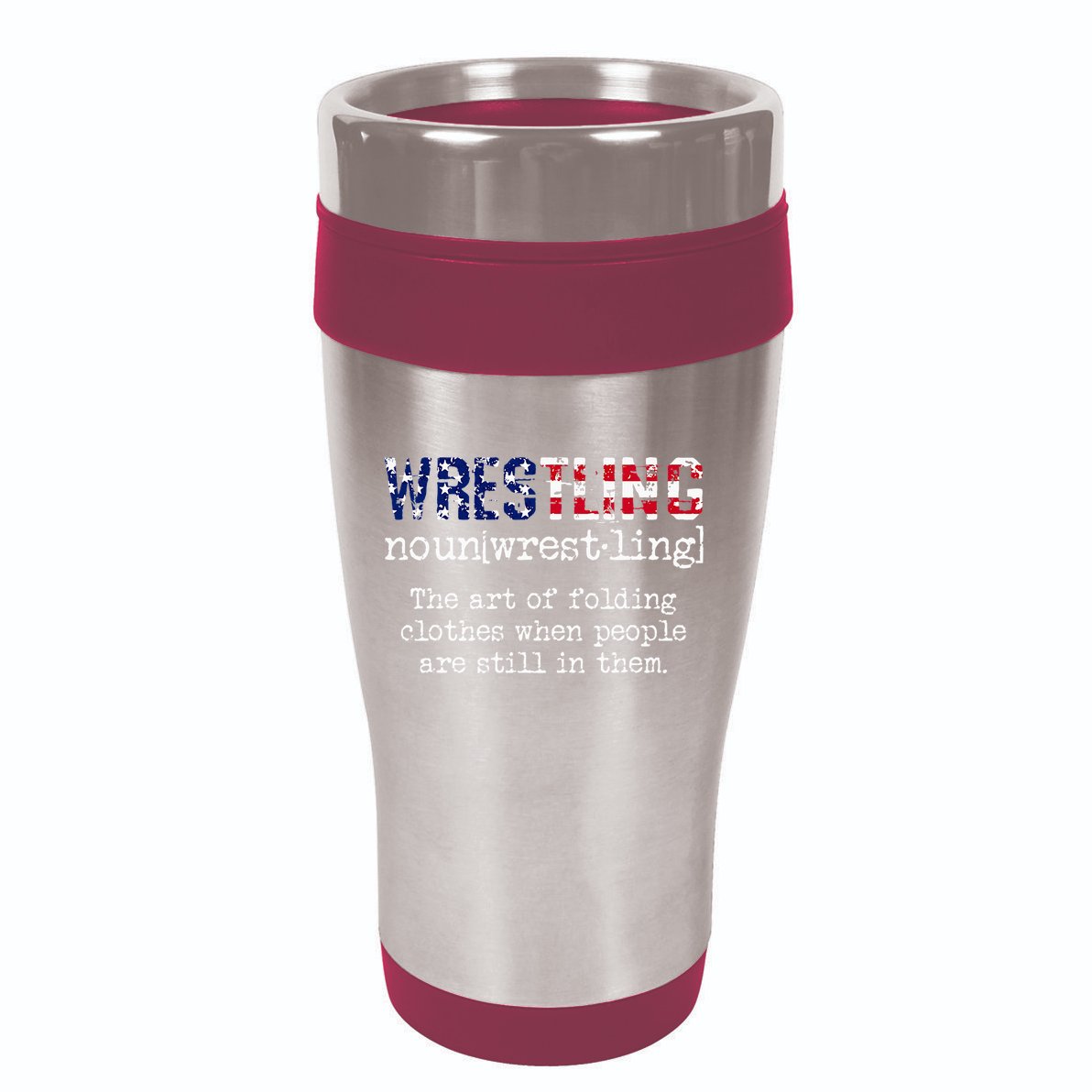 Wrestling The Art Of Folding Clothes With People Still Them 16oz Travel Tumbler