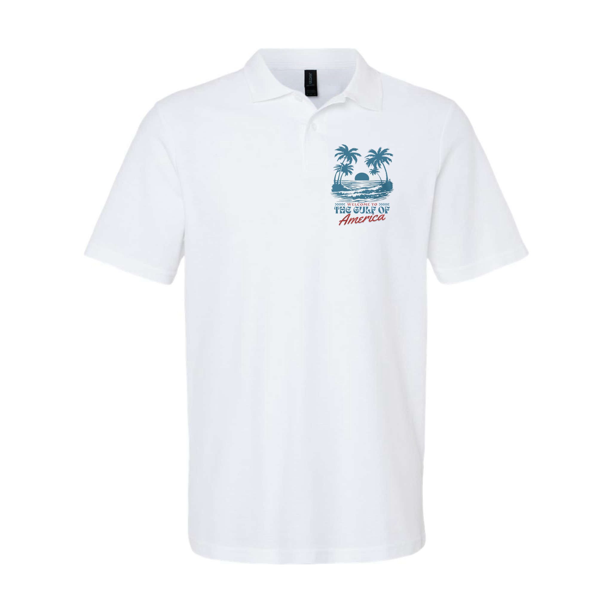 Welcome To AmericaS Gulf Beach Retro Gulf Of Usa America Polo
