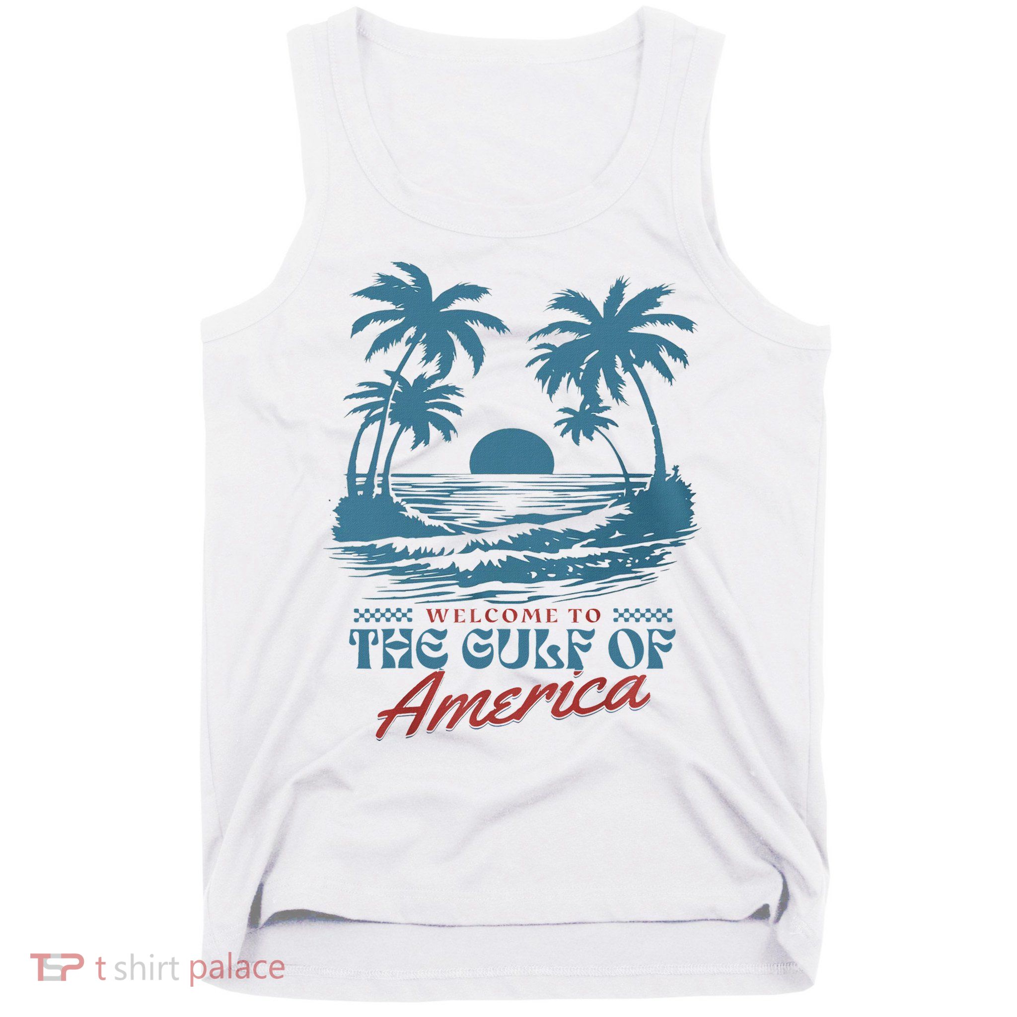 Welcome To AmericaS Gulf Beach Retro Gulf Of Usa America Tank Top