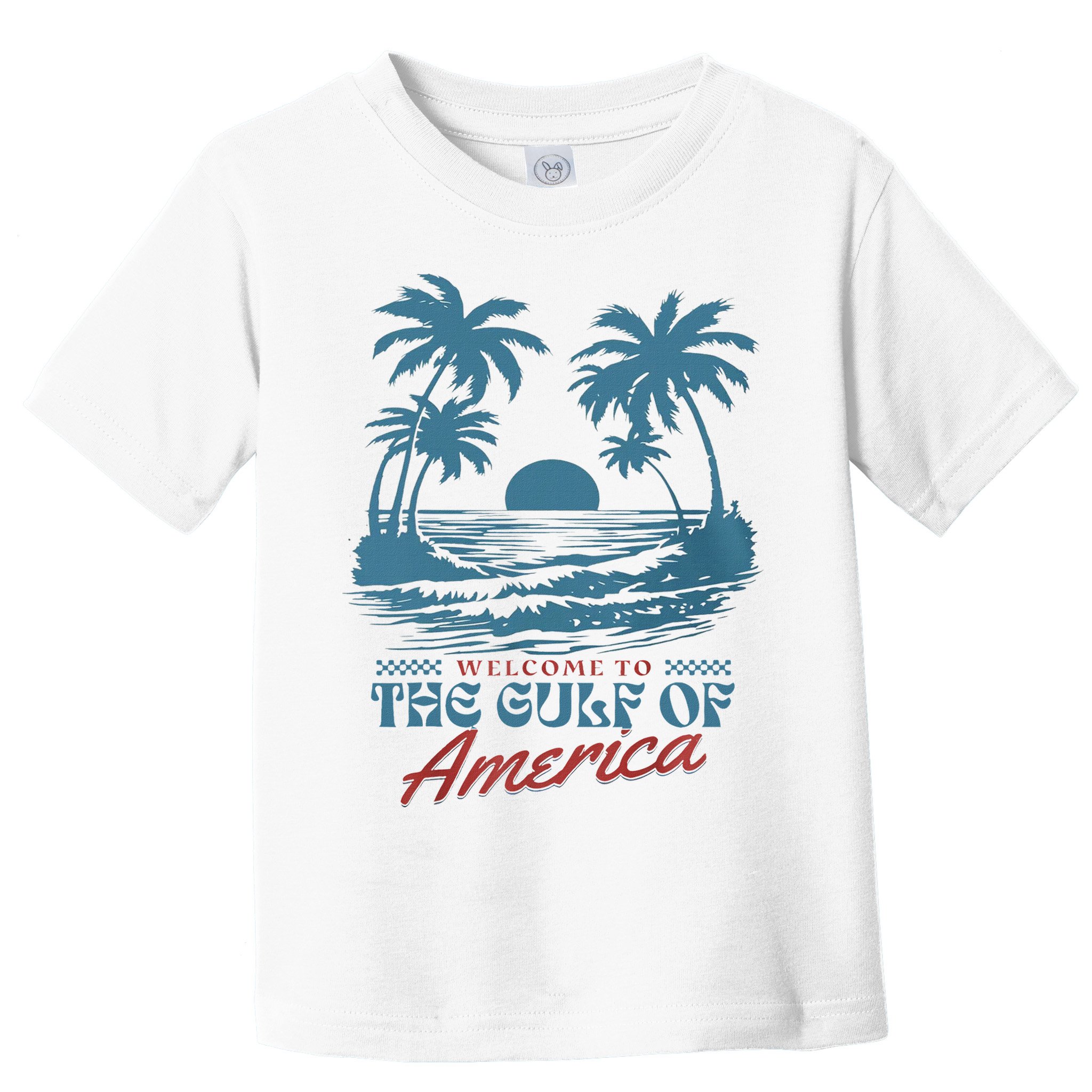 Welcome To AmericaS Gulf Beach Retro Gulf Of Usa America Toddler T-Shirt