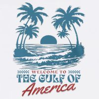 Welcome To AmericaS Gulf Beach Retro Gulf Of Usa America Toddler T-Shirt