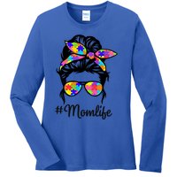 Wo Th Autistic Autism Awareness Mom Life Gift Ladies Long Sleeve Shirt