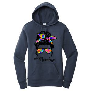 Wo Th Autistic Autism Awareness Mom Life Gift Women's Pullover Hoodie