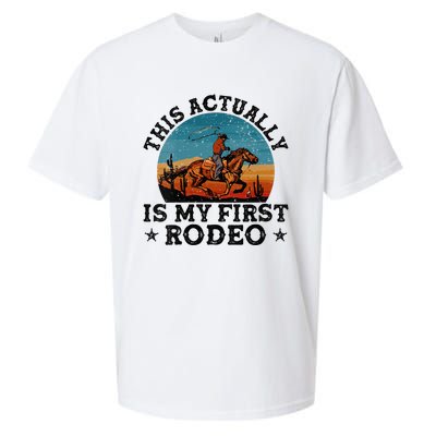 Wo This Actually Is My First Rodeo Country Life Howdy Vintage Sueded Cloud Jersey T-Shirt