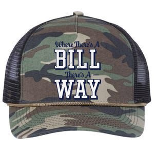 Where ThereS A Bill ThereS A Way Chapel Bill Design Retro Rope Trucker Hat Cap