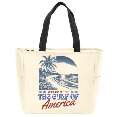 Welcome To AmericaS Gulf Retro Vintage Beach Zip Tote Bag