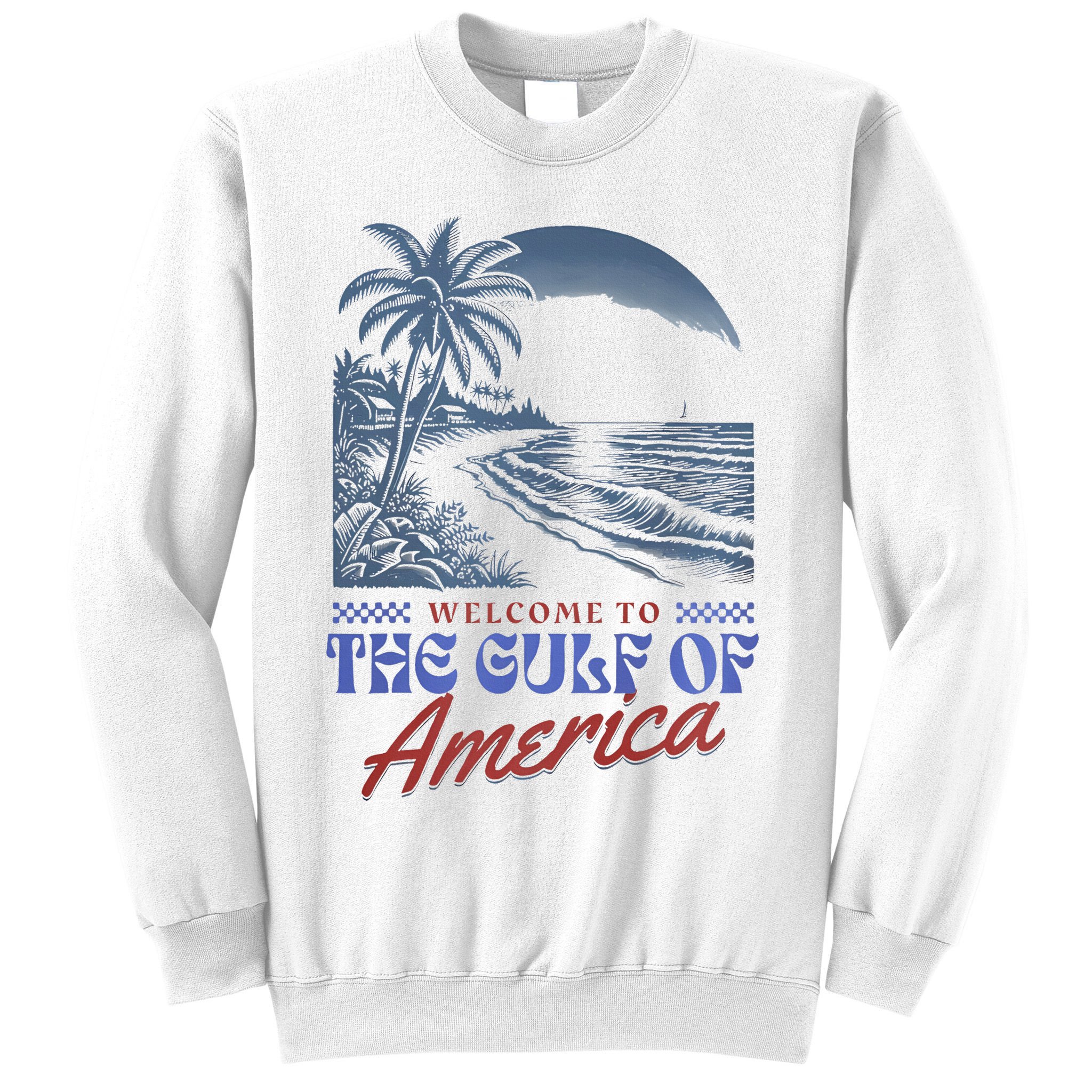 Welcome To AmericaS Gulf Retro Vintage Beach Sweatshirt