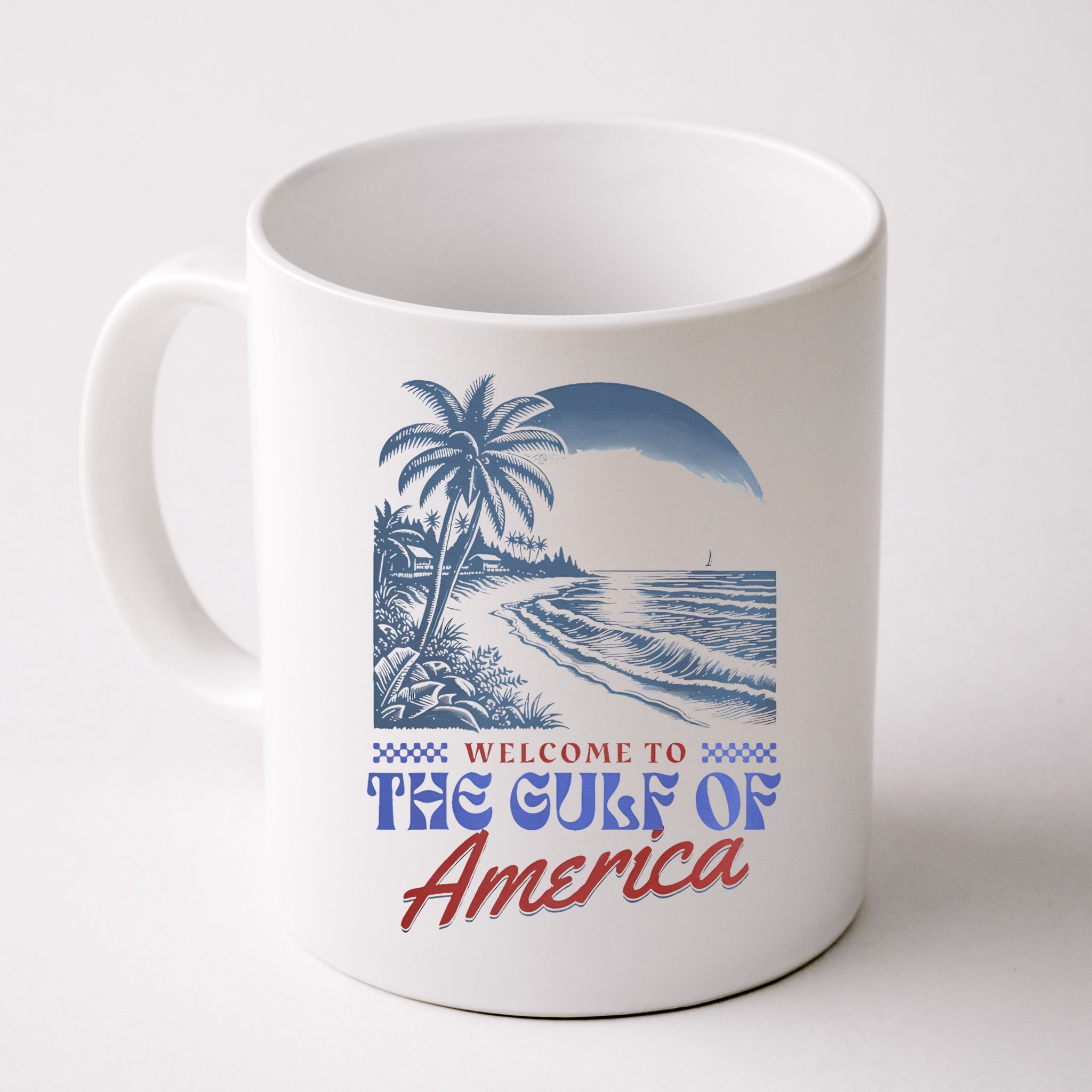 Welcome To AmericaS Gulf Retro Vintage Beach Mug