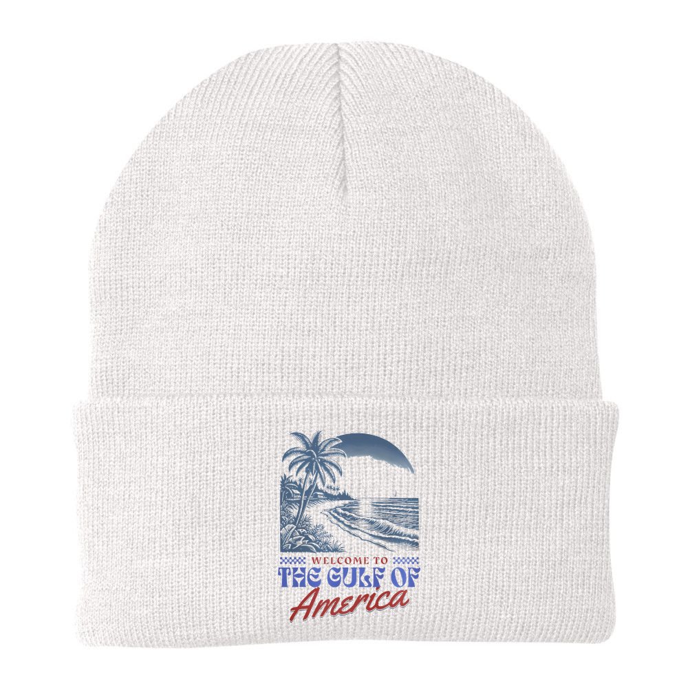 Welcome To AmericaS Gulf Retro Vintage Beach Beanie