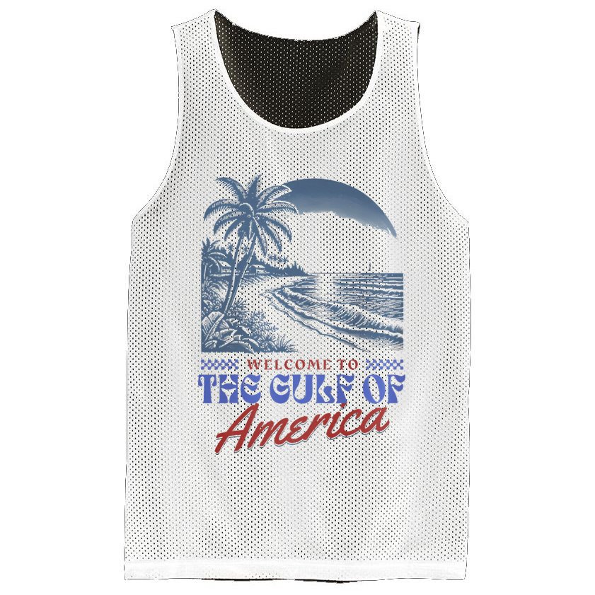 Welcome To AmericaS Gulf Retro Vintage Beach Mesh Reversible Basketball Jersey Tank