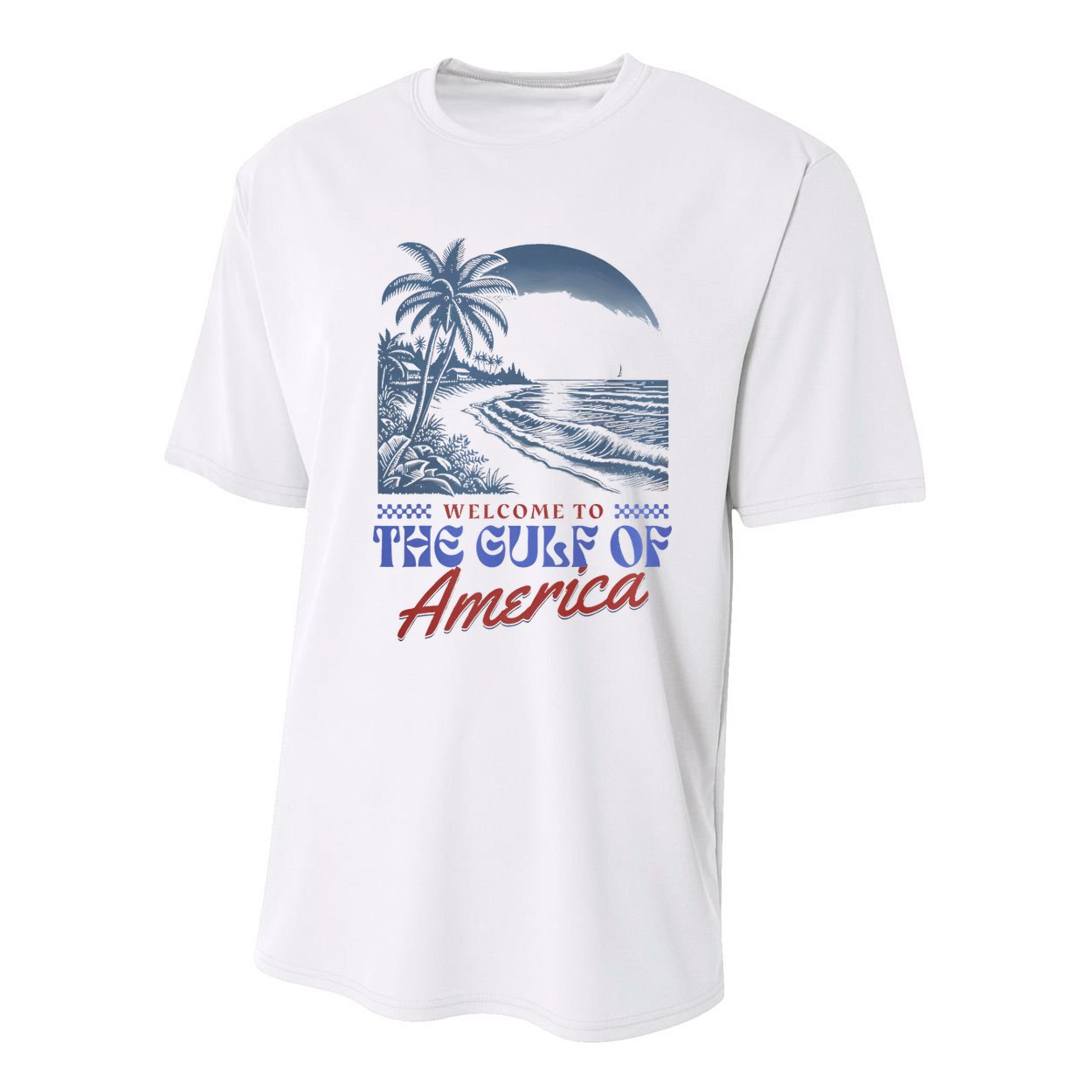 Welcome To AmericaS Gulf Retro Vintage Beach Youth Performance Sprint T-Shirt
