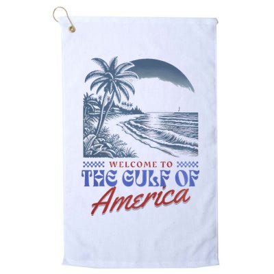 Welcome To AmericaS Gulf Retro Vintage Beach Golf Towel