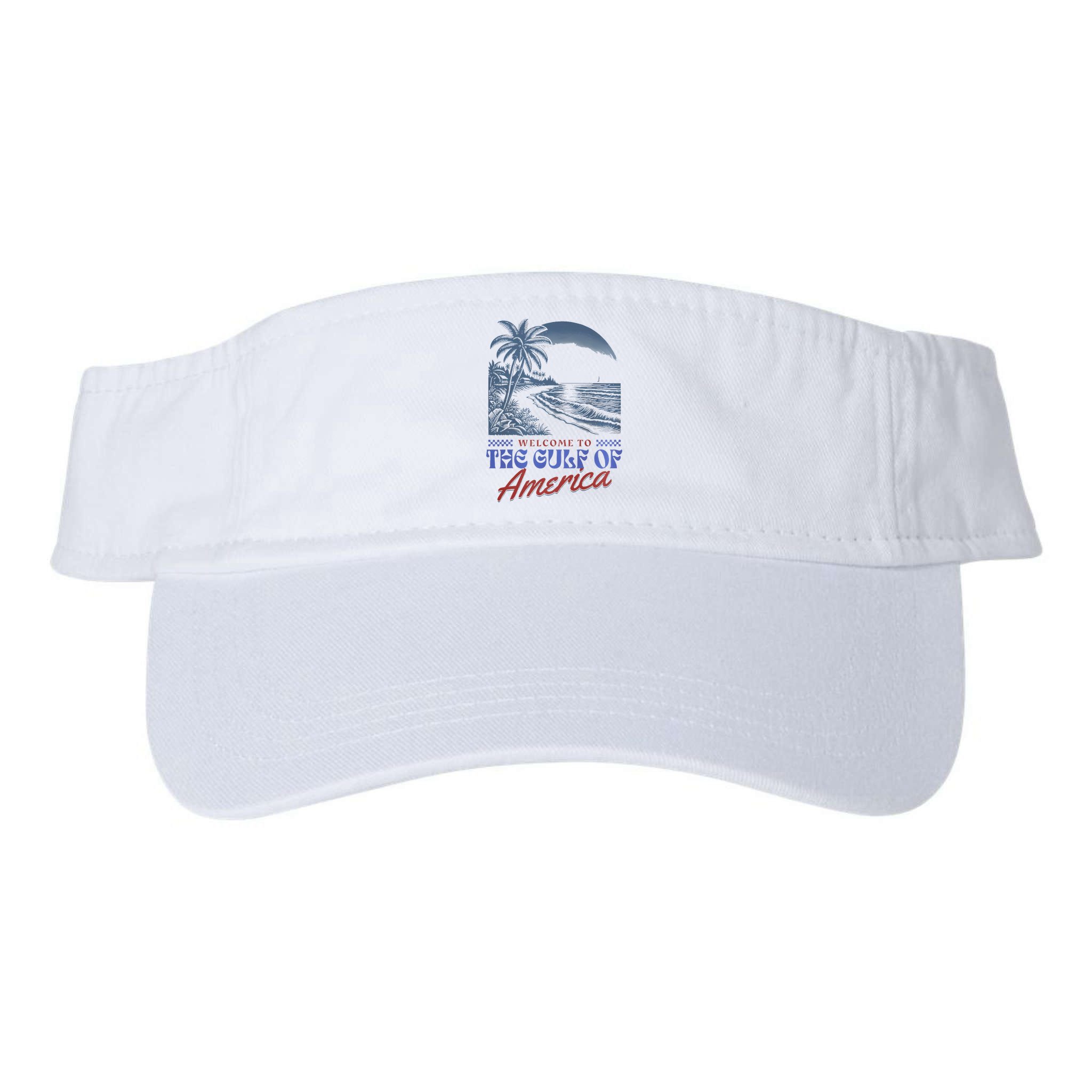 Welcome To AmericaS Gulf Retro Vintage Beach Visor