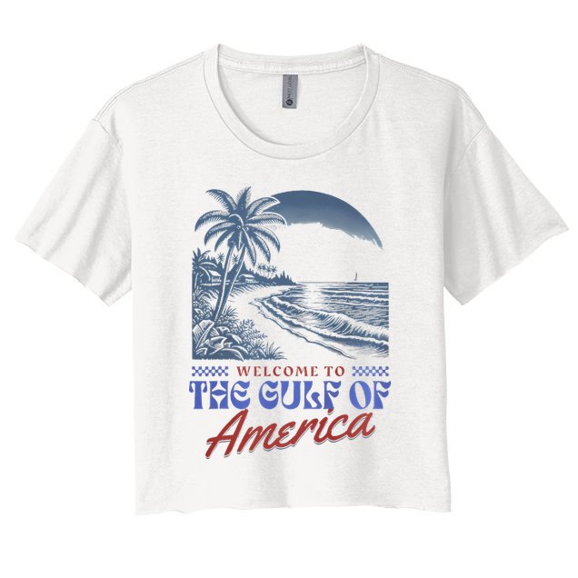 Welcome To AmericaS Gulf Retro Vintage Beach Crop Top