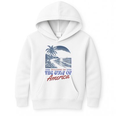 Welcome To AmericaS Gulf Retro Vintage Beach Kids Hoodie