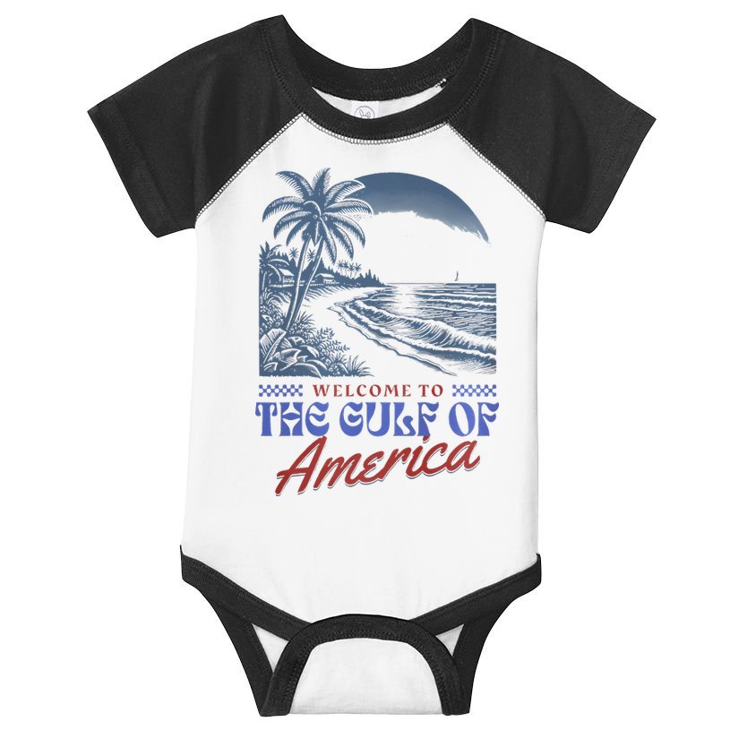 Welcome To AmericaS Gulf Retro Vintage Beach Infant Baby Jersey Bodysuit