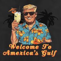 Welcome To AmericaS Gulf Funny Trump Beach Cruise 7 Panel Mesh Trucker Snapback Hat