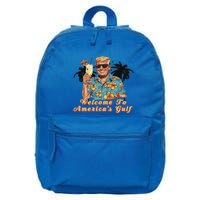 Welcome To AmericaS Gulf Funny Trump Beach Cruise 16 in Basic Backpack