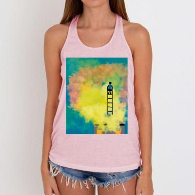 Within The Action Graphic Women's Knotted Racerback Tank