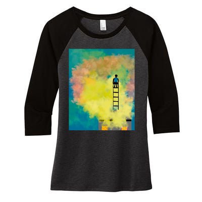 Within The Action Graphic Women's Tri-Blend 3/4-Sleeve Raglan Shirt